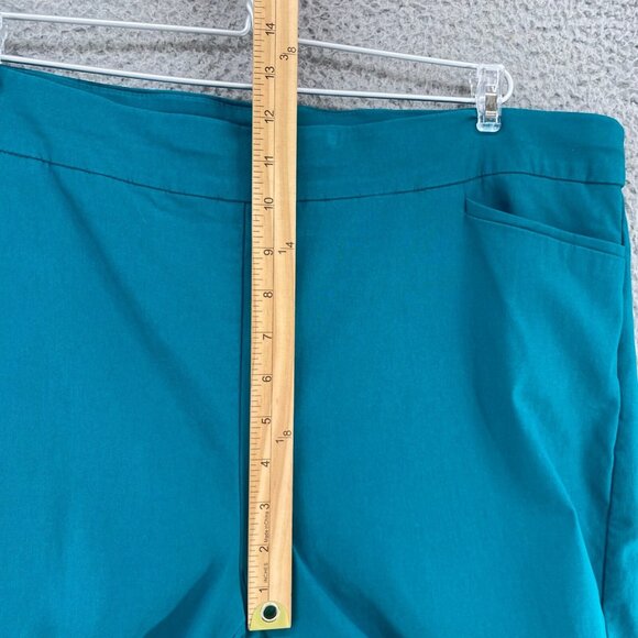 Chicos Pants Womens 4 US 20 Tall Brigitte Green Slim Ankle Pull On Stretch Knit - Picture 9 of 12